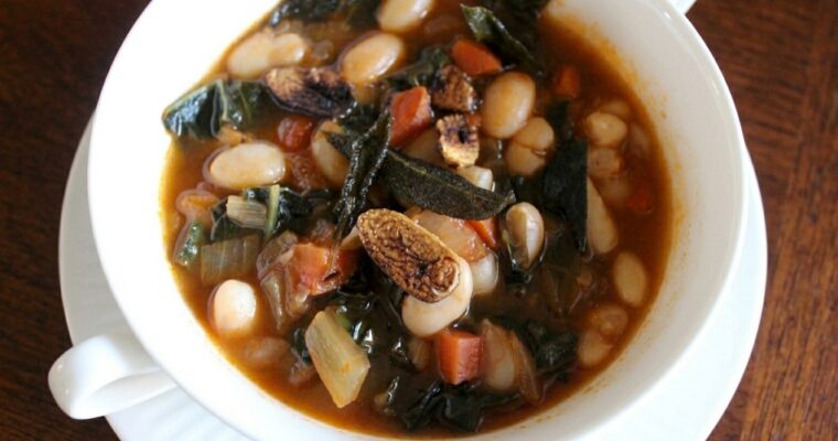 White Bean & Kale Soup with Garlic and Sage