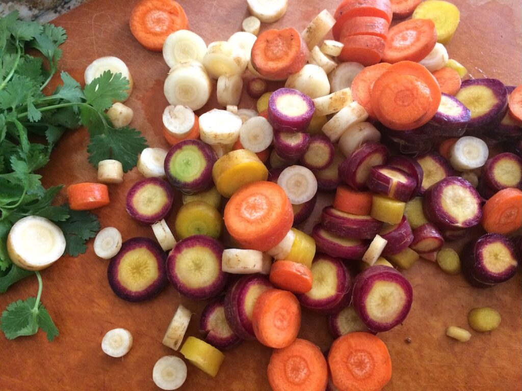 sliced carrots