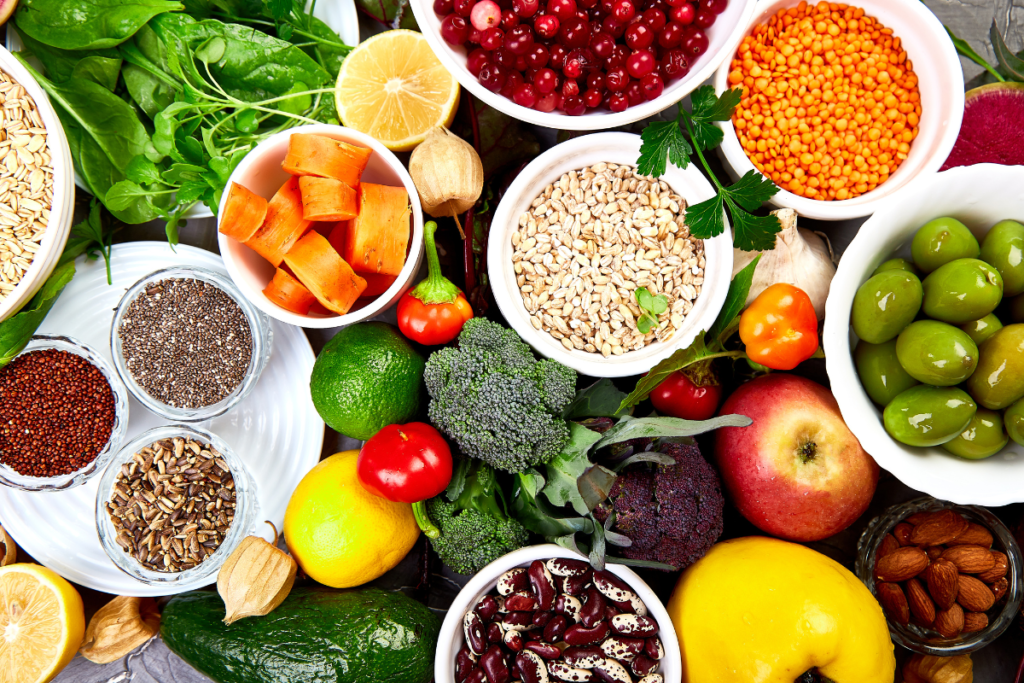 different Whole Foods on table 