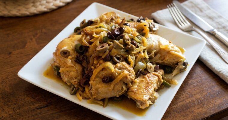Moroccan Chicken with Preserved Lemons & Olives