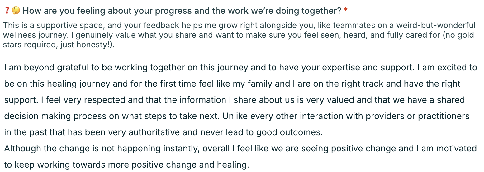 testimonial from a satisfied client