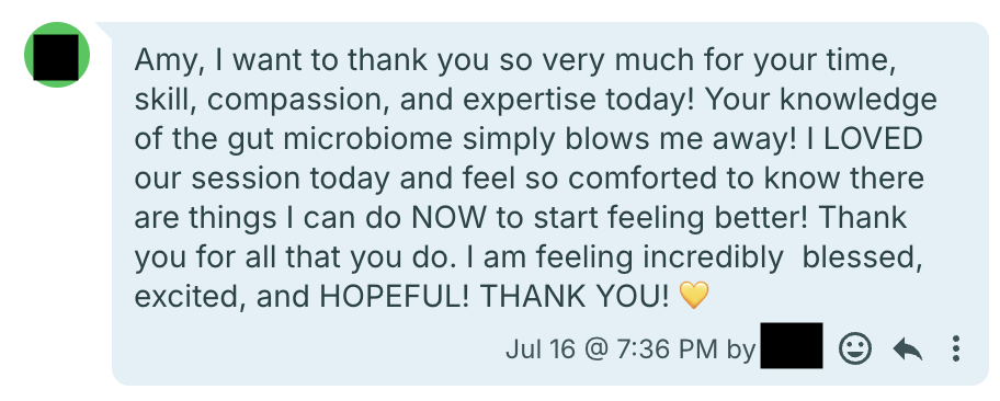 testimonial from a satisfied client
